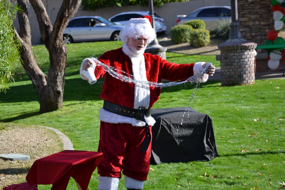 Santa and his pet rope